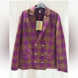 Target Purple and Brown Plaid Men's Blazer